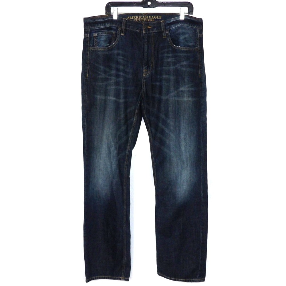 American Eagle Vintage 100% Cotton Relaxed Straight Leg Denim Jeans 36 X 34